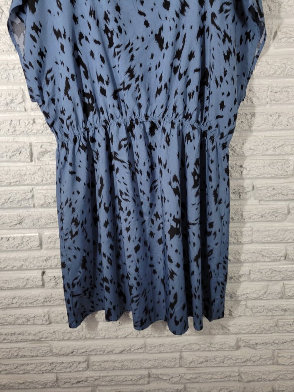 Emery Rose Womens Plus 2XL Dress Fit Flare Mini Sleeveless Blue Black WAT53E - Picture 5 of 12